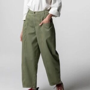 Finisterre Croft Barrel Trouser Bayleaf Green 26R New With Tags